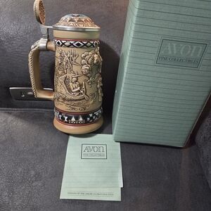 Vintage 1988 Avon Indians of the American Frontier Stein - Handcrafted Brazil -